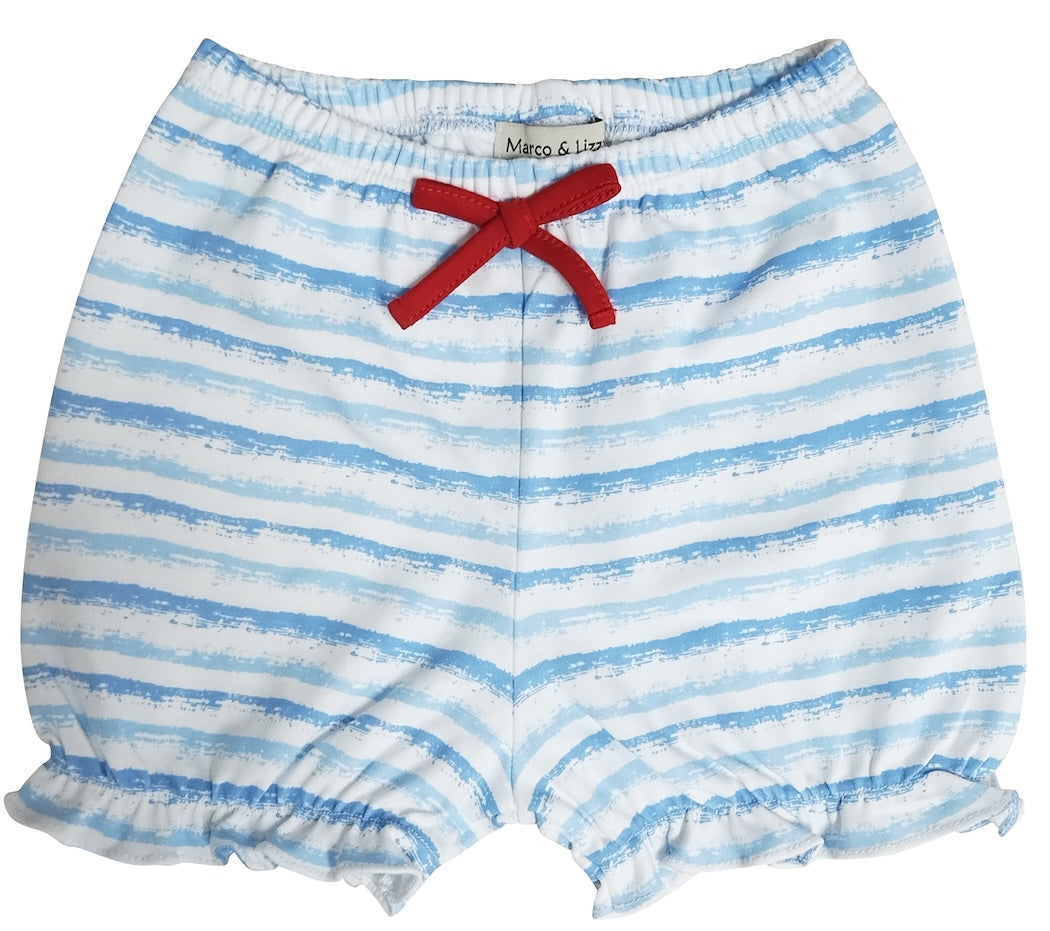 Nantucket Whales and sailboats Print Girl's Bloomer set - Little Threads Inc. Children's Clothing
