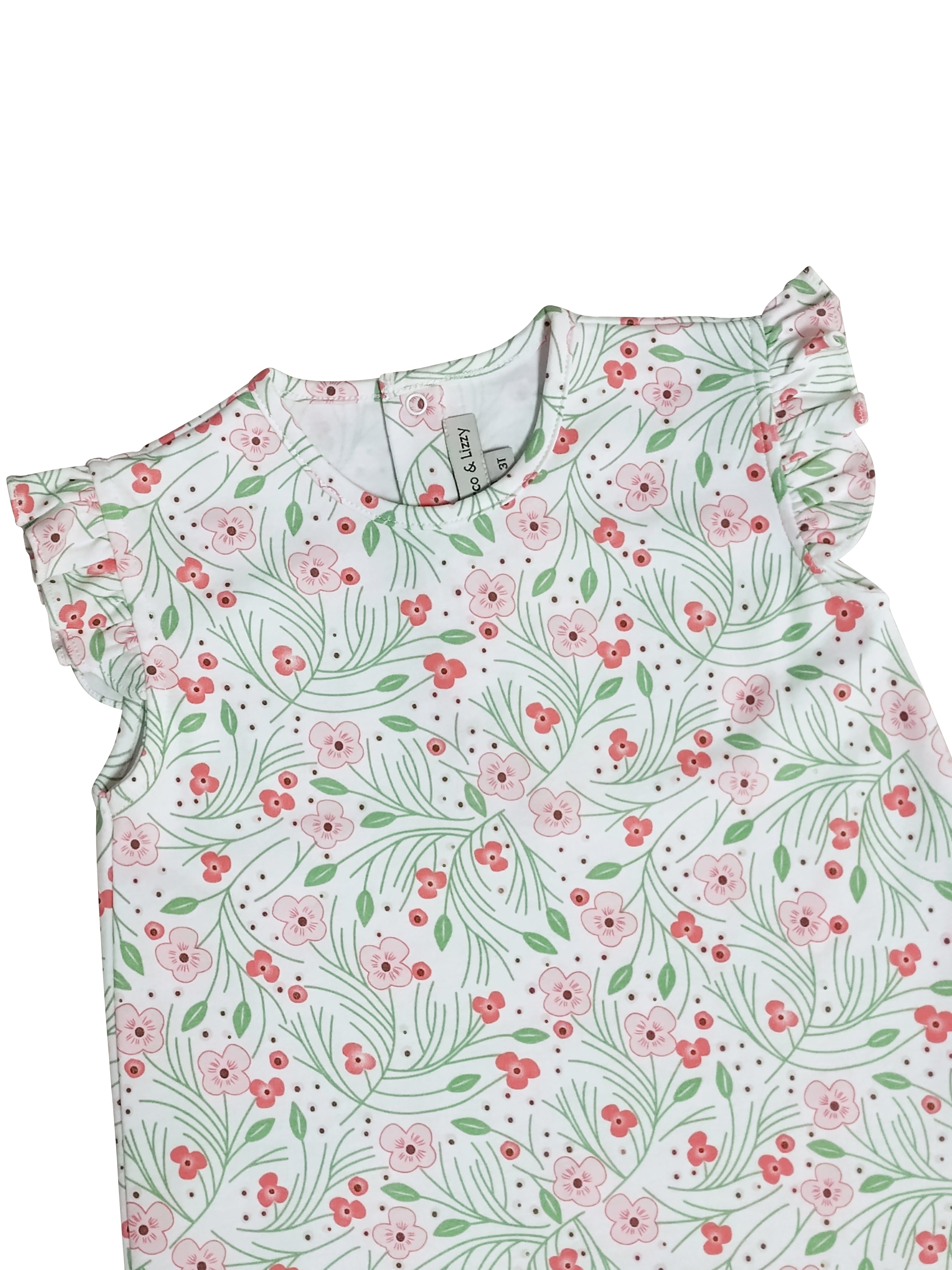 Cherry Blossoms Girl's Short Set - Little Threads Inc. Children's Clothing