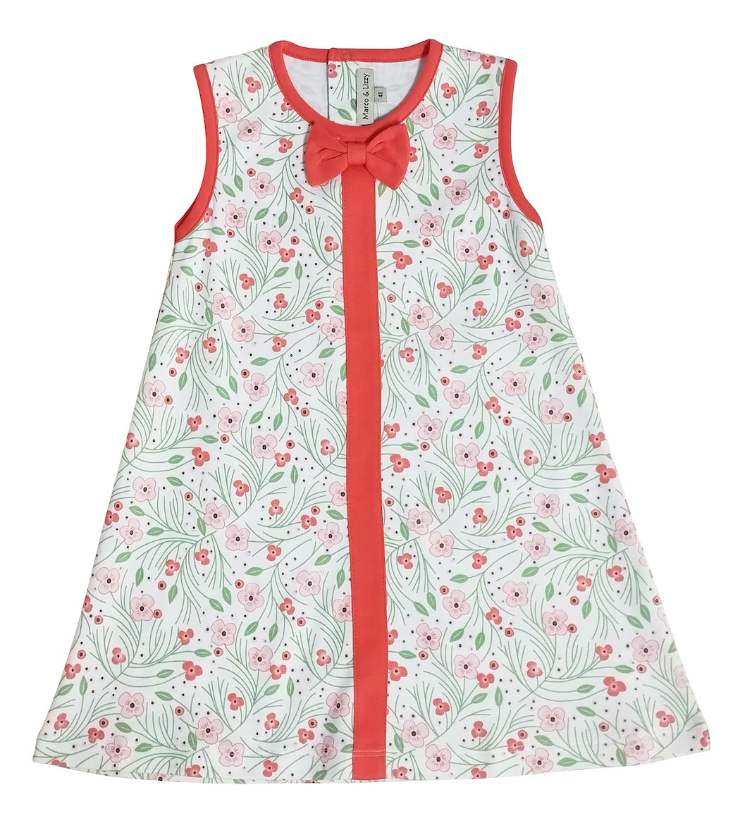 Cherry Blossoms A Line Girl's Dress - Little Threads Inc. Children's Clothing