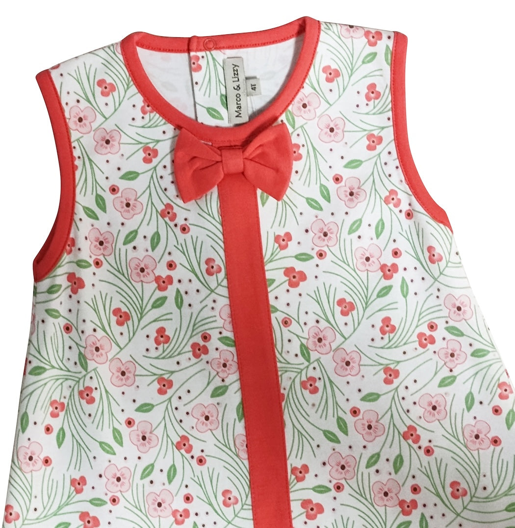 Cherry Blossoms A Line Girl's Dress - Little Threads Inc. Children's Clothing