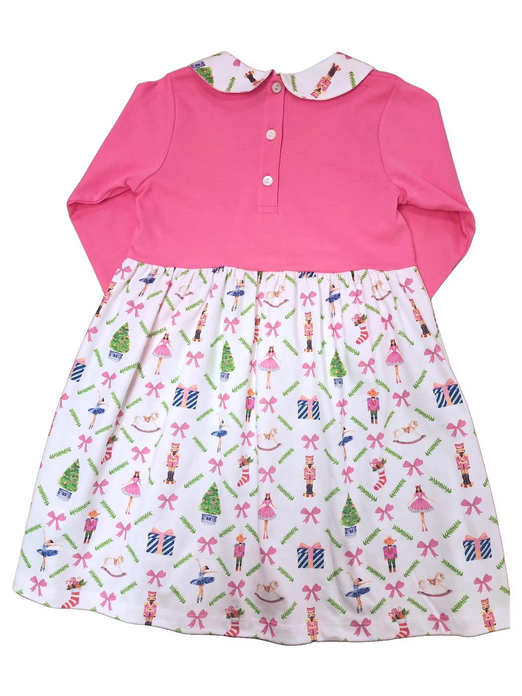 Christmas Nutcracker hot pink top Girl's dress