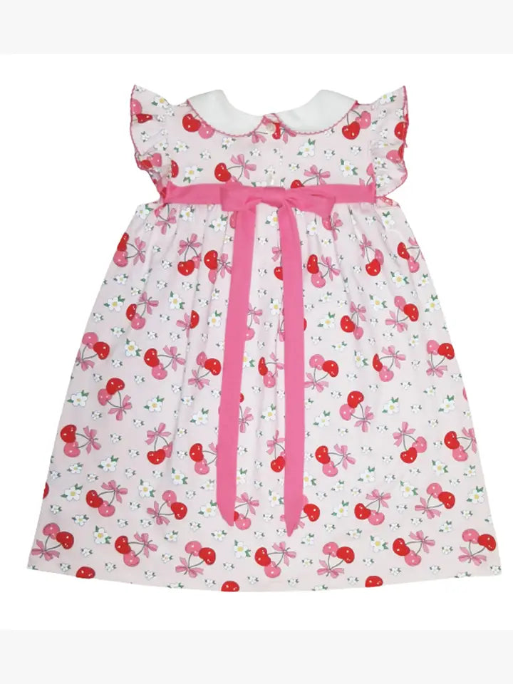 Cherries Girl's Float Dress - Little Threads Inc. Children's Clothing