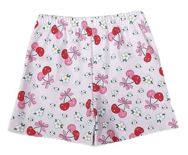 Cherries Print Girl's Skort - Little Threads Inc. Children's Clothing