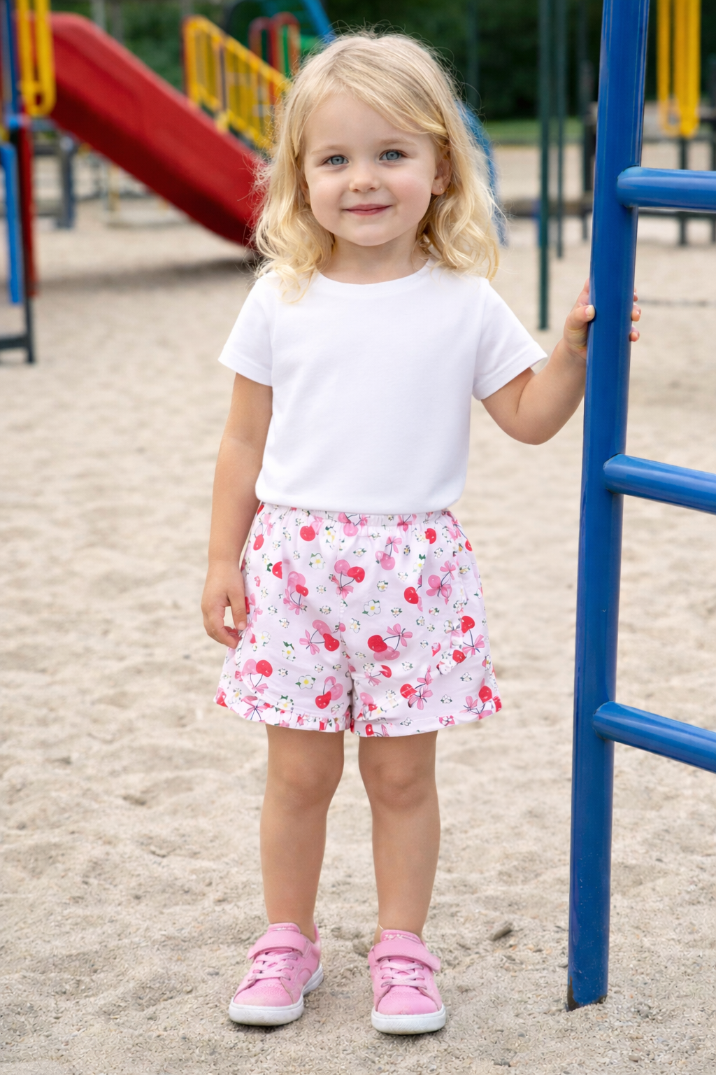 Cherries Print Girl's Skort - Little Threads Inc. Children's Clothing