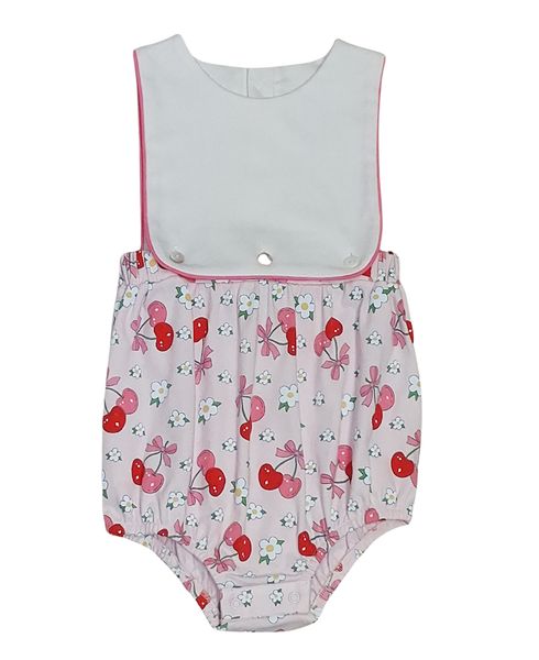 Cherries Baby Girl Sunsuit - Little Threads Inc. Children's Clothing