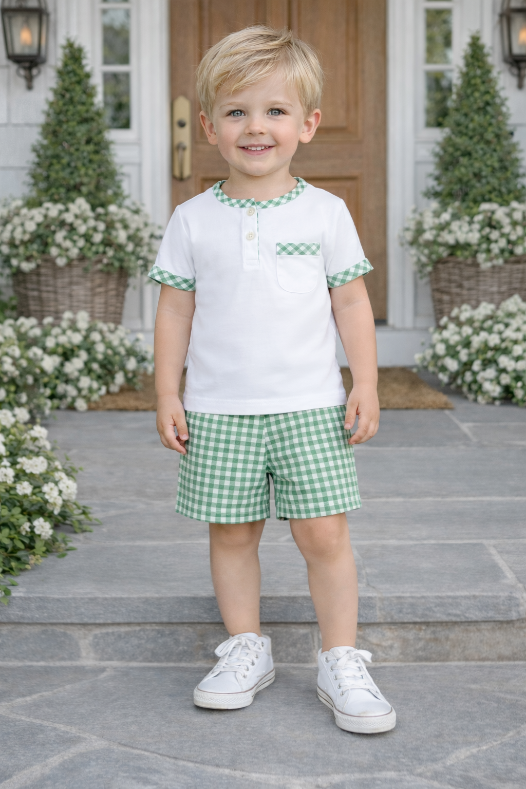 Cherries Boys 2 pc Short Set - Little Threads Inc. Children's Clothing