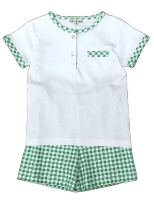 Cherries Boys 2 pc Short Set - Little Threads Inc. Children's Clothing