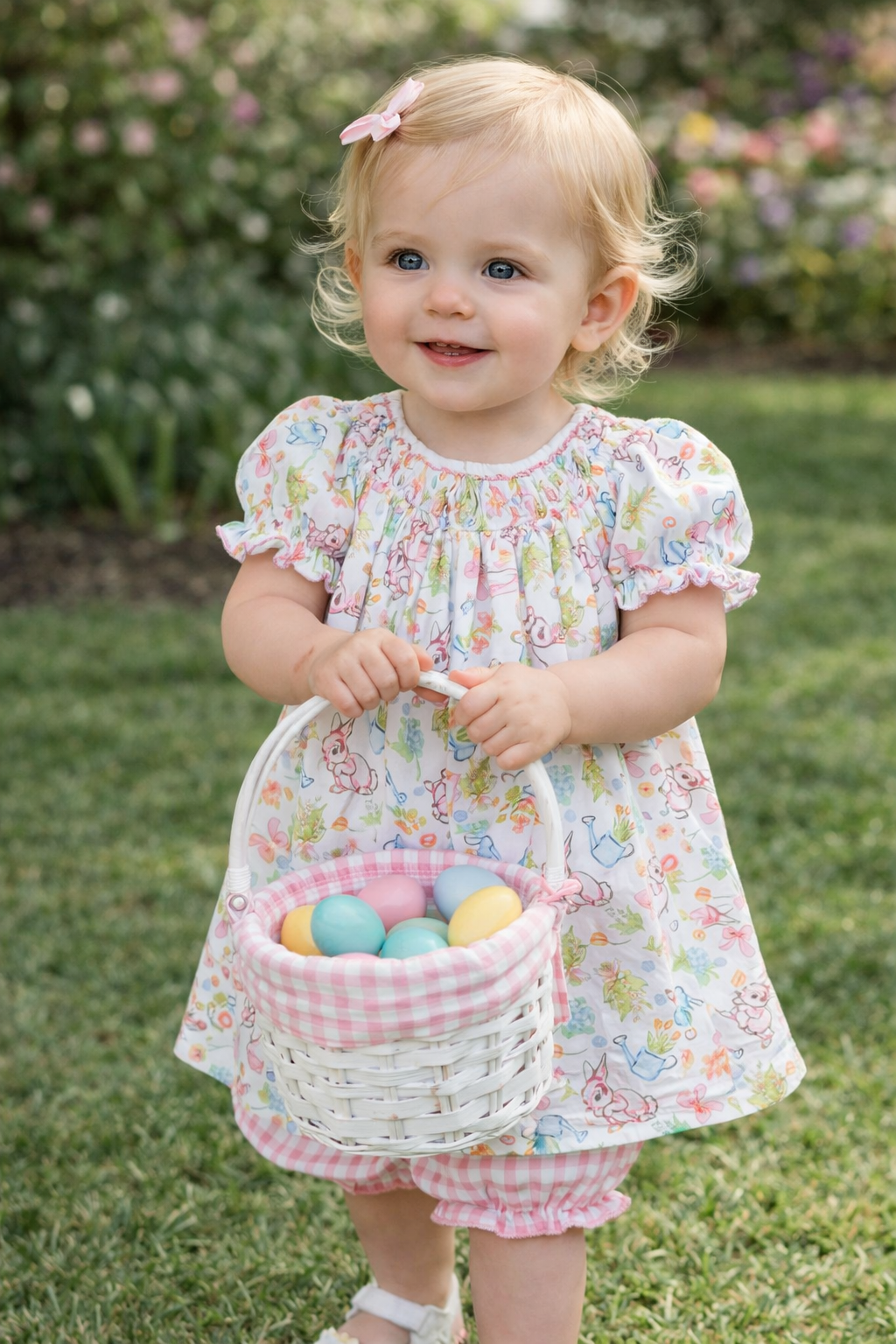Easter Bunnies Bishop Dress - Little Threads Inc. Children's Clothing