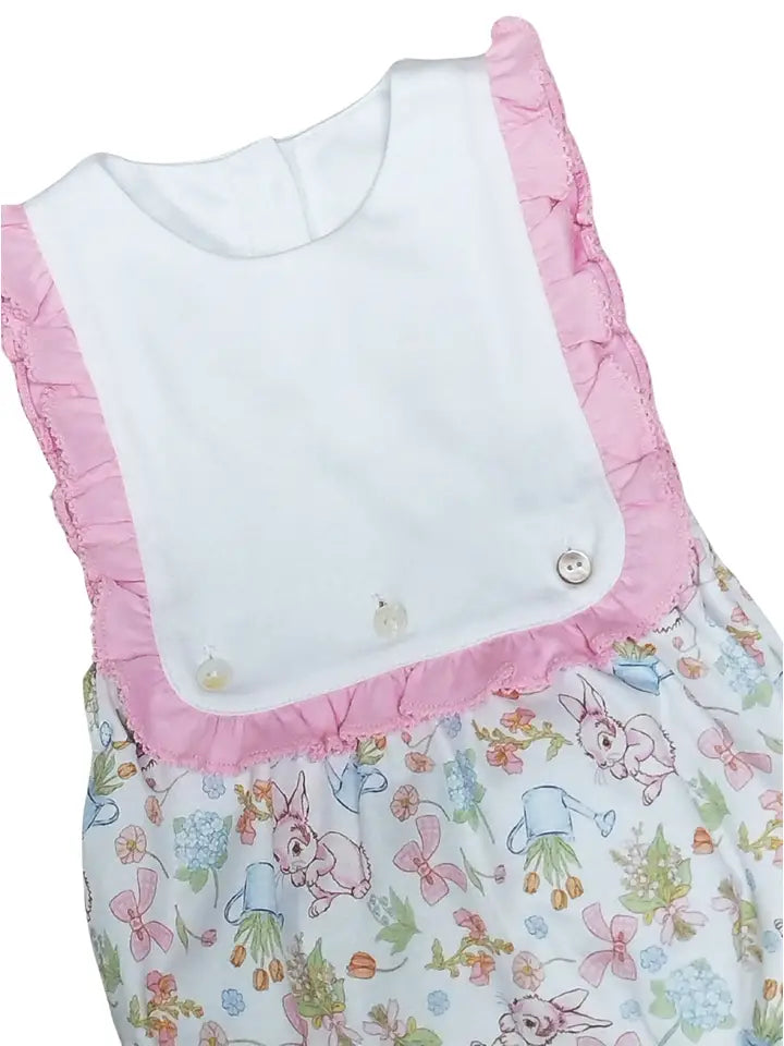 Easter Bunnies Floral Baby Girls Sun Bubble - Little Threads Inc. Children's Clothing