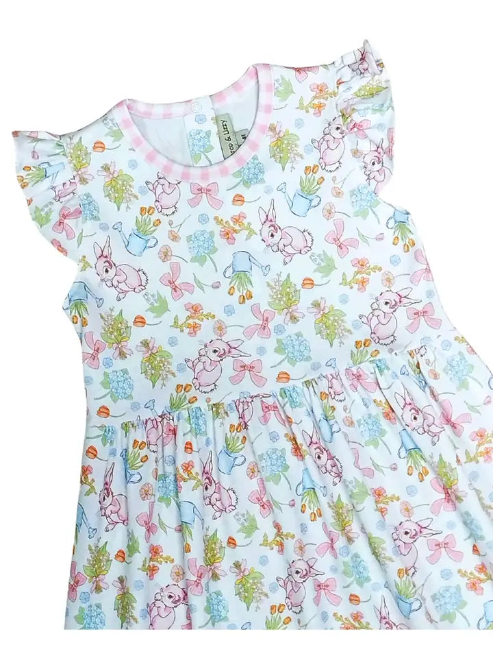 Easter Bunnies Classic girl's dress - Little Threads Inc. Children's Clothing