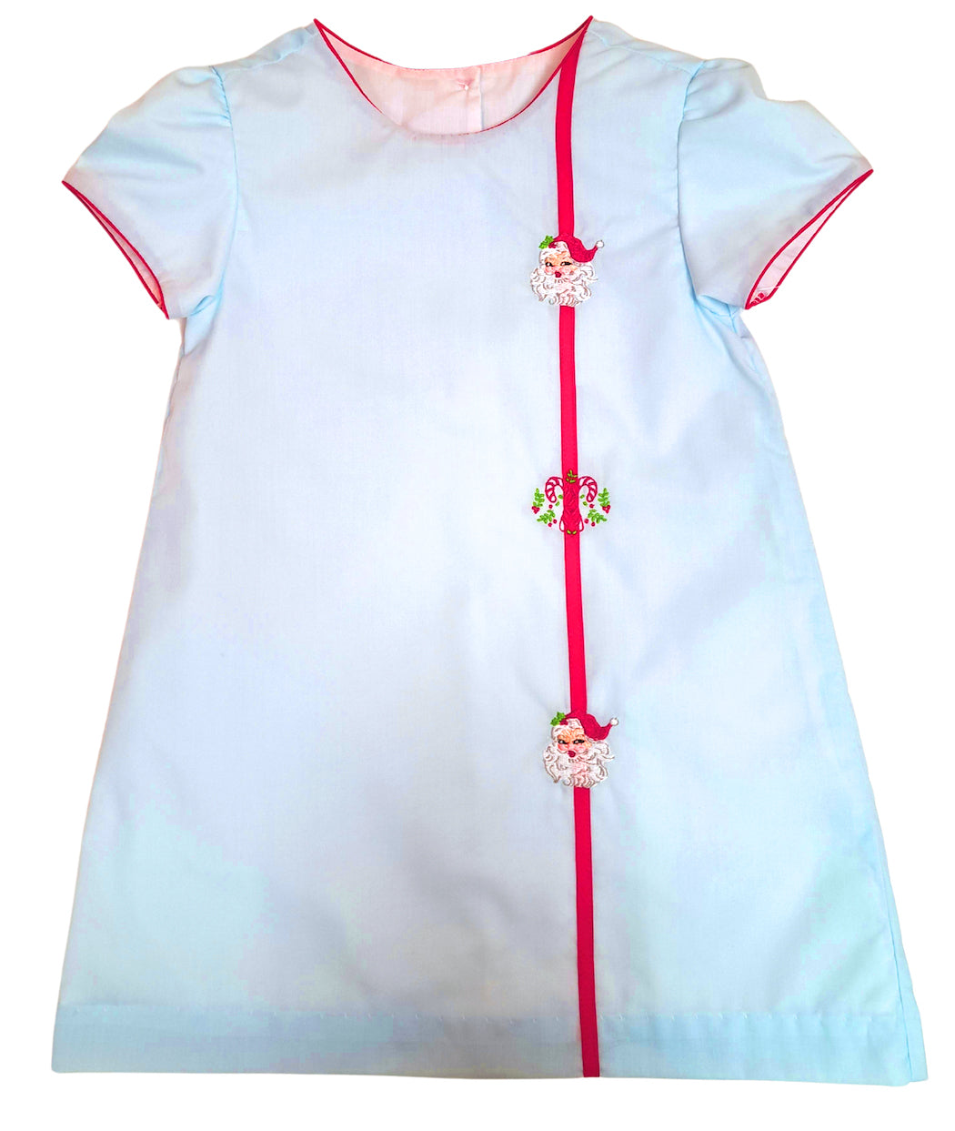 Blue A line girls dress Santa Claus Collection