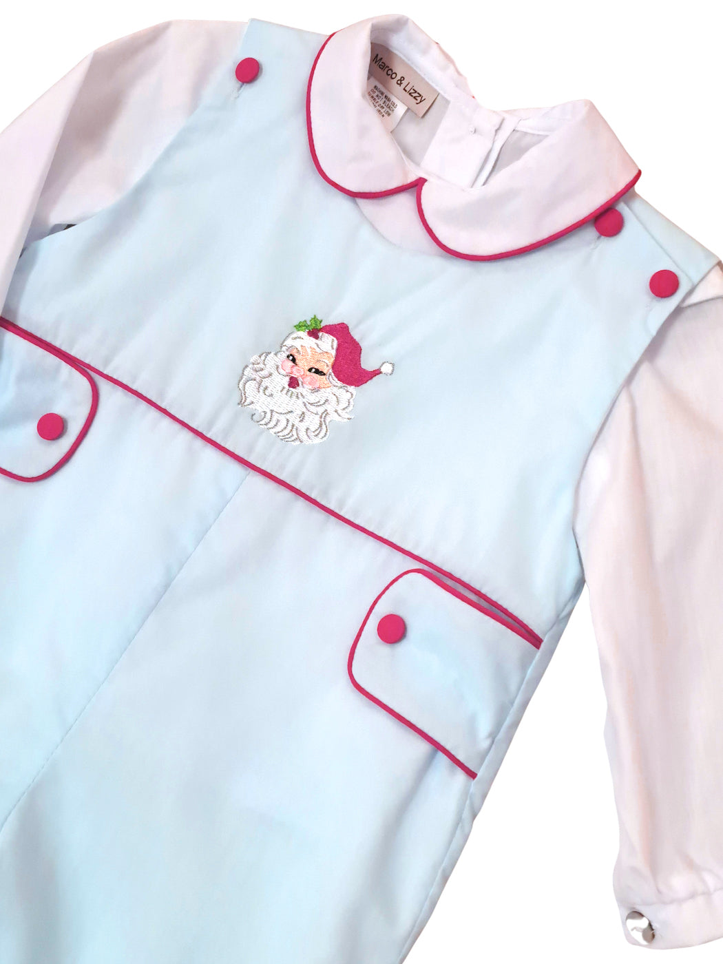 Santa Claus Boy's Long Romper Set - Little Threads Inc. Children's Clothing