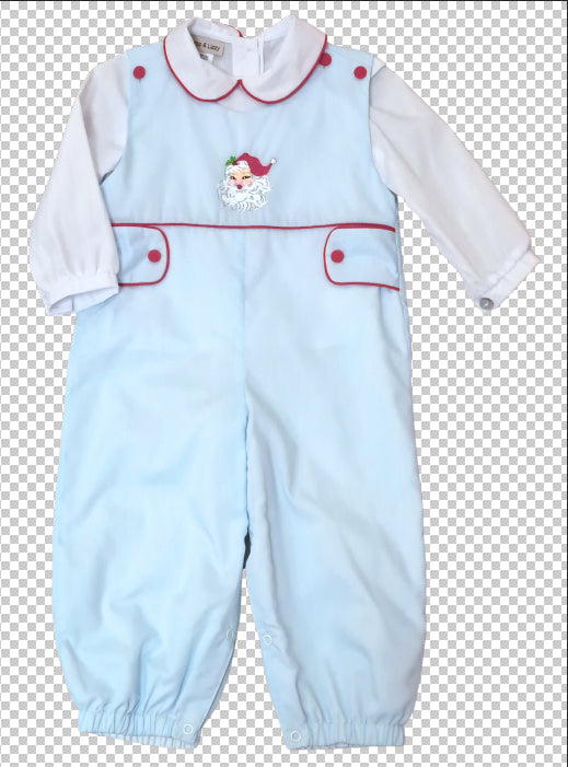 Santa Claus Boy's Long Romper Set - Little Threads Inc. Children's Clothing