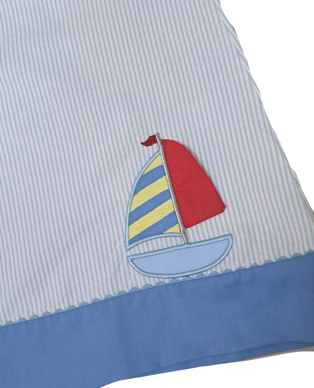 Girl's Sailboat Applique A-Line - Little Threads Inc. Children's Clothing