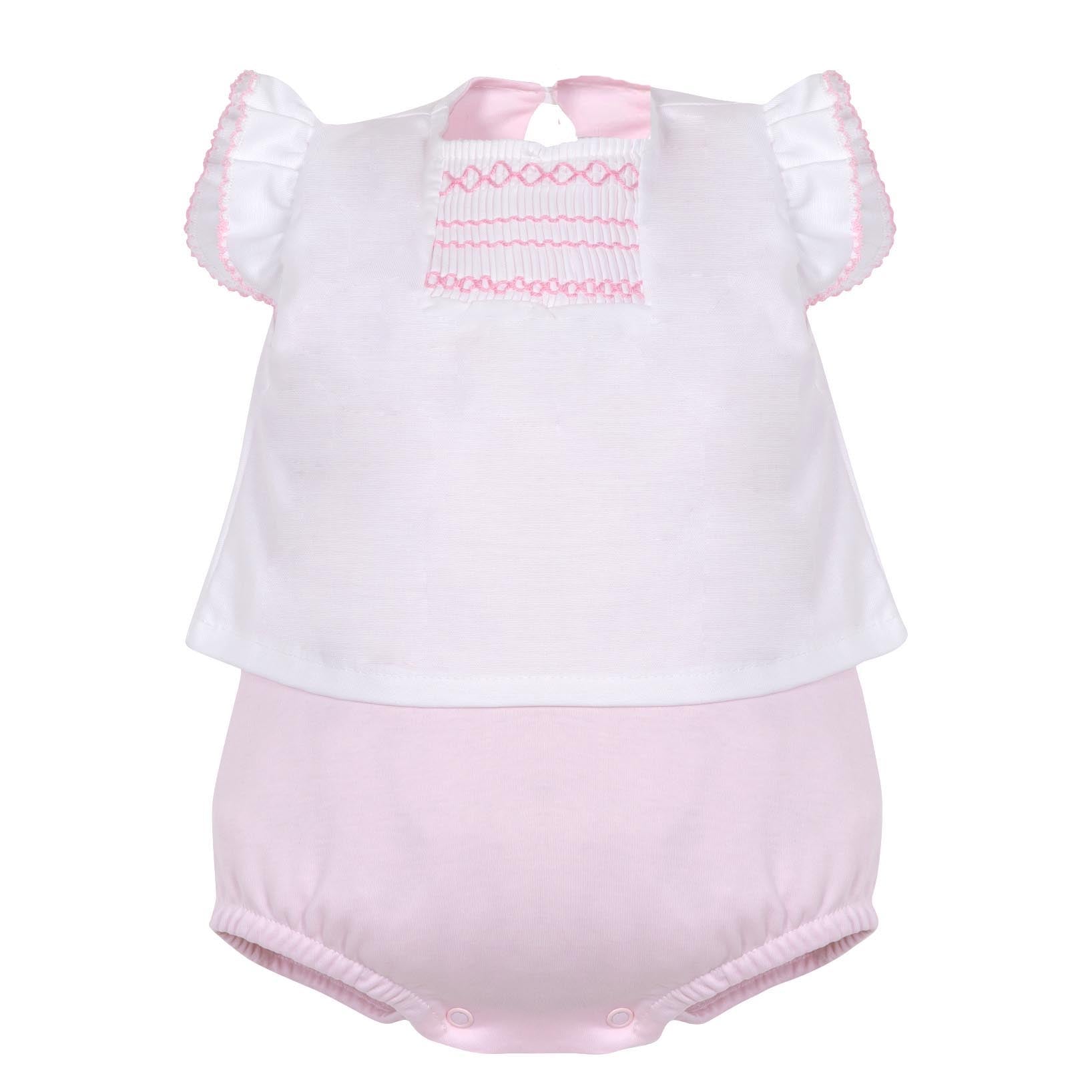 Basics - Baby Girl's smocked romper - Little Threads Inc. Children's Clothing