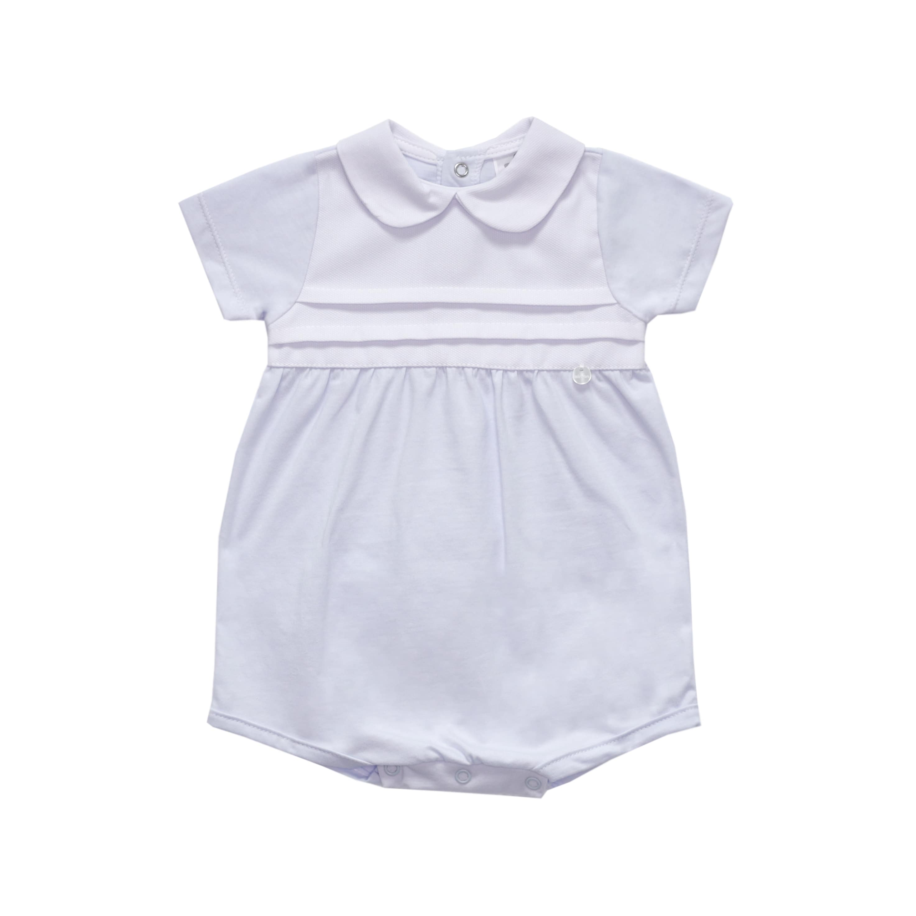 Basics - Baby Boy blue and white romper - Little Threads Inc. Children's Clothing