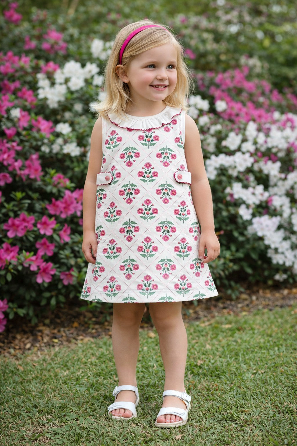 Madison Spring Pima Cotton Floral A Line Dress