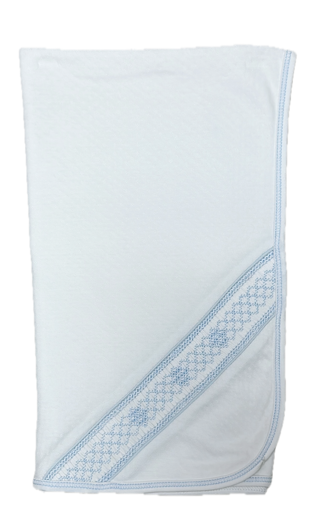 Boys White Jacquard Blanket