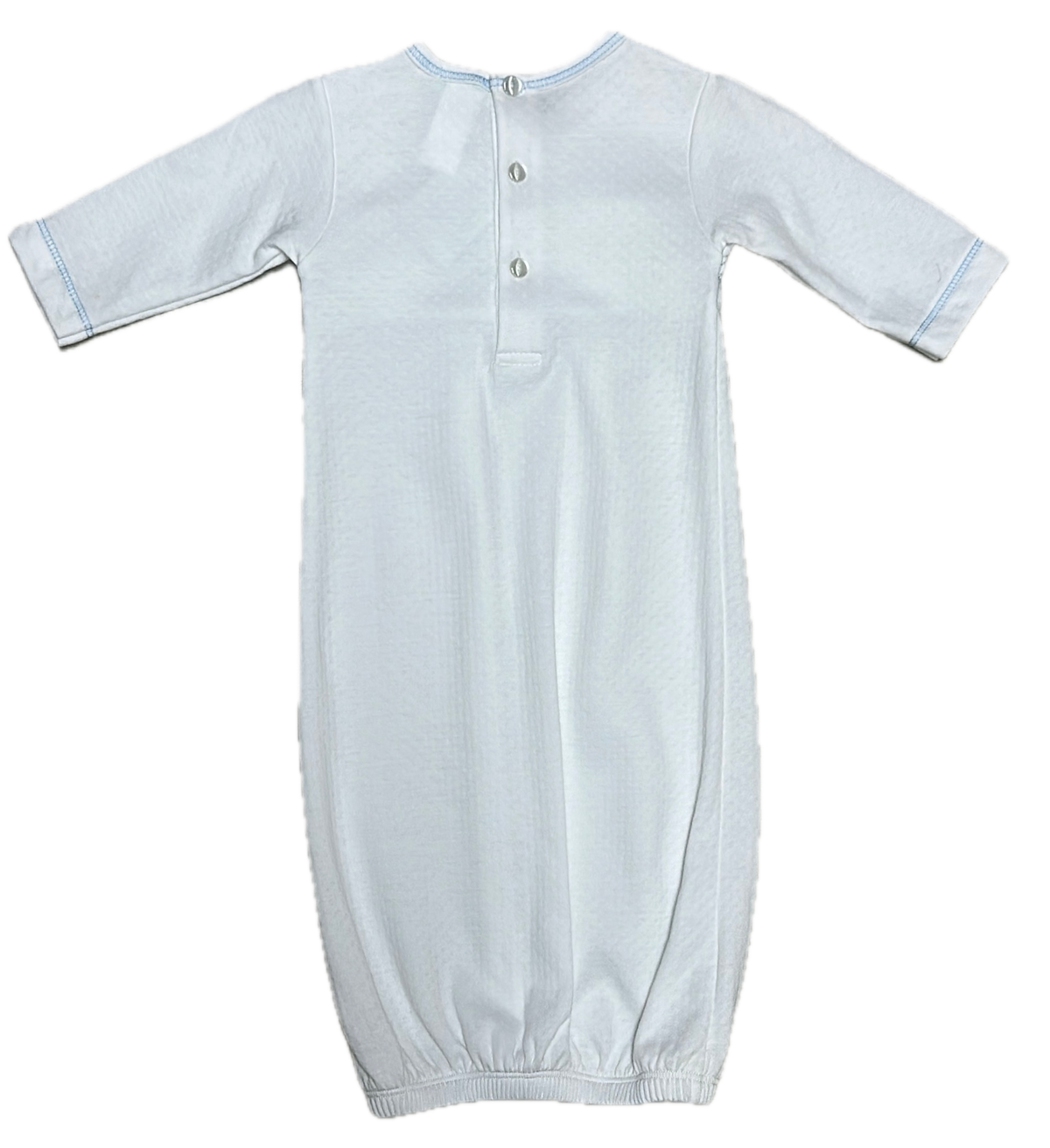 Baby Boys White Jacquard Gown