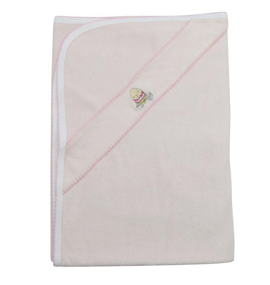 Girl's Humpty Dumpty Velour Bib & Blanket Set - Little Threads Inc. Children's Clothing
