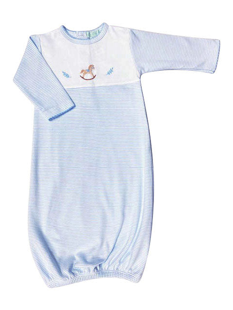 Rocking Horse Pima Cotton Baby Daygown - Little Threads Inc. Children's Clothing