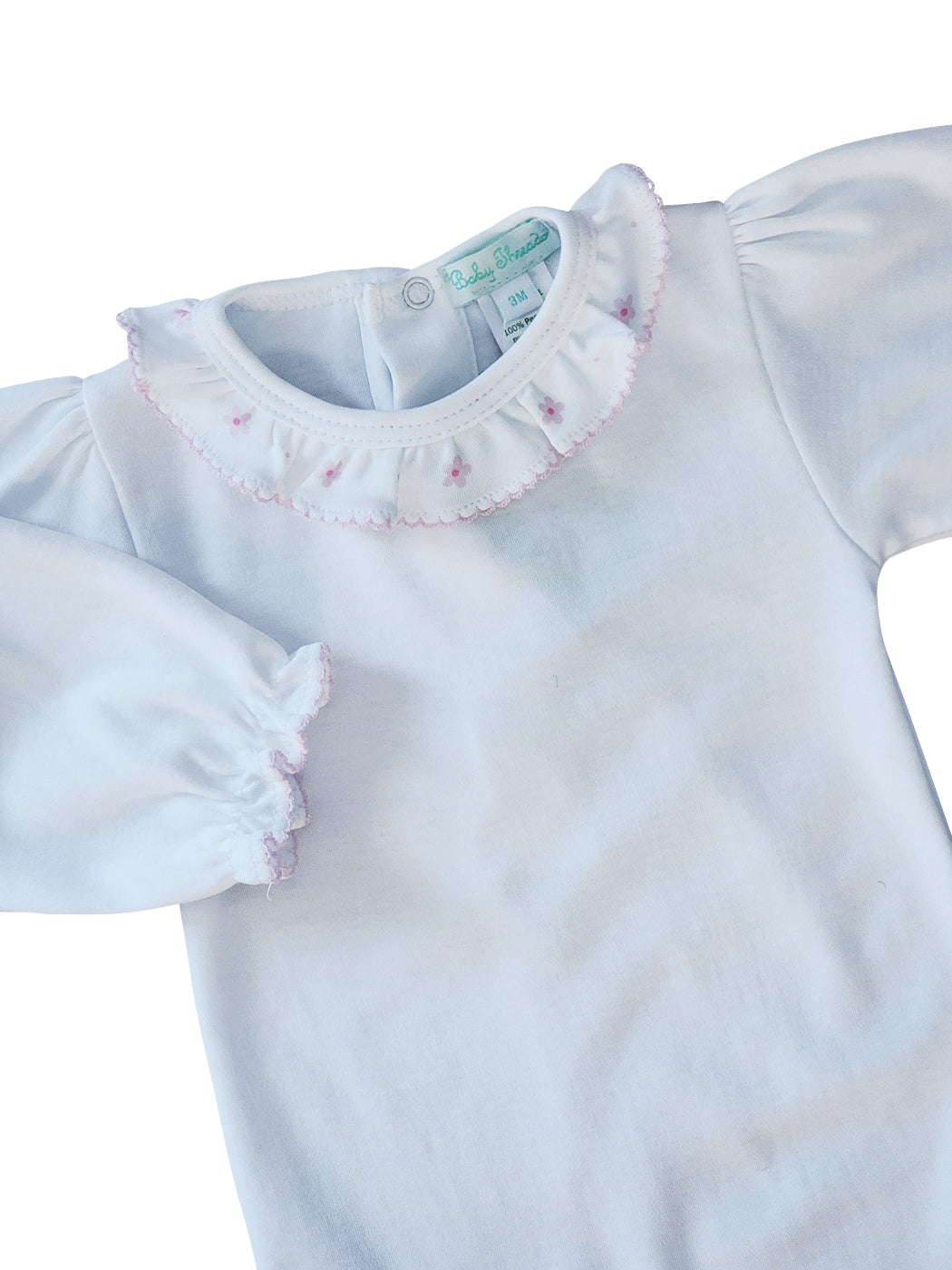 Baby Girl's Pink Flower Print Pima Cotton Onesie & Pant Set - Little Threads Inc. Children's Clothing