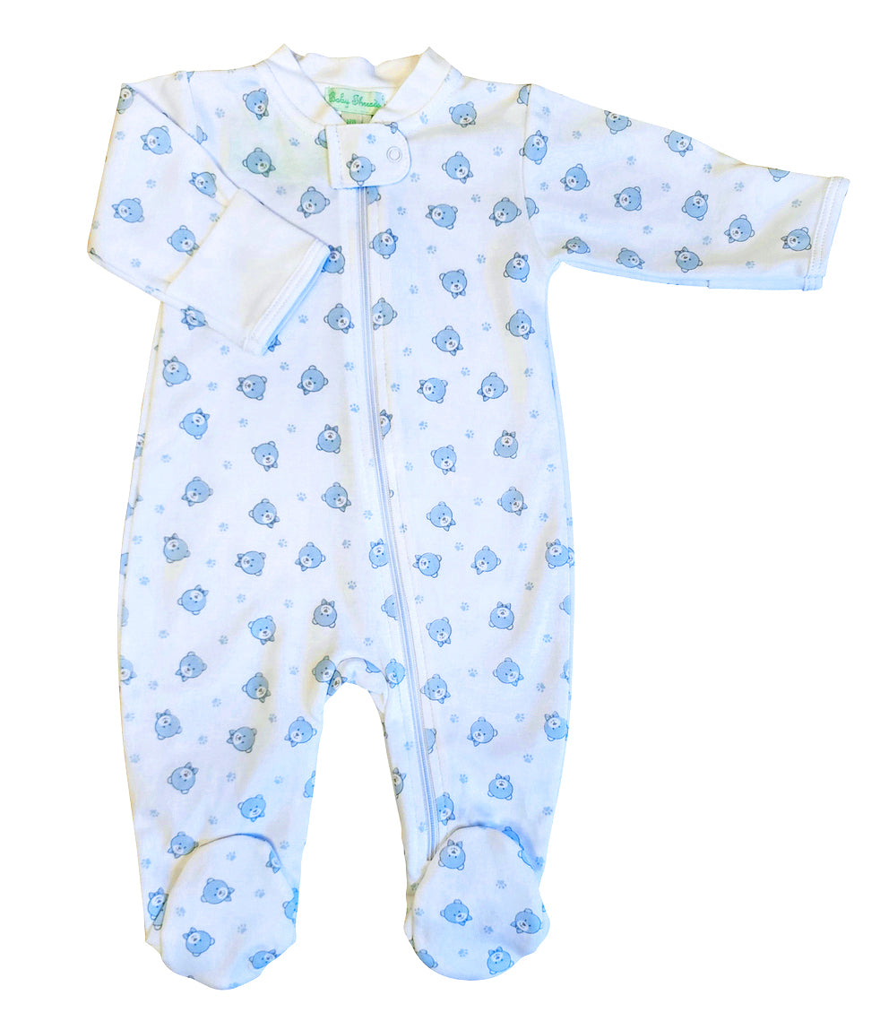 Baby Boy's "Blue Bears" Print Footie - Little Threads Inc. Children's Clothing