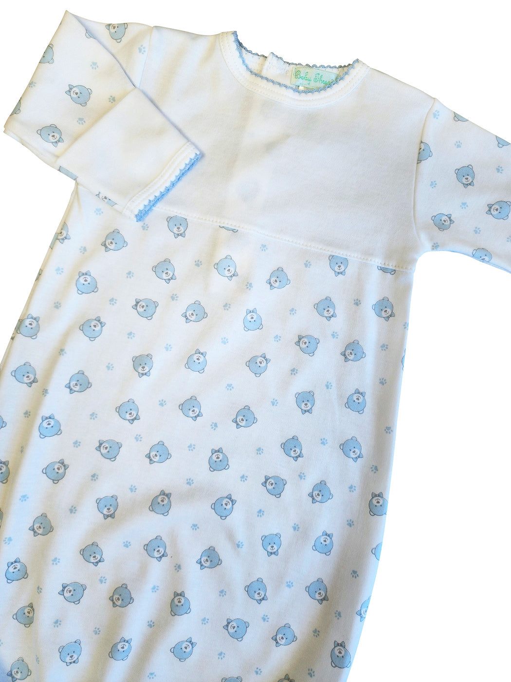 Blue Bears Print Baby Daygown - Little Threads Inc. Children's Clothing