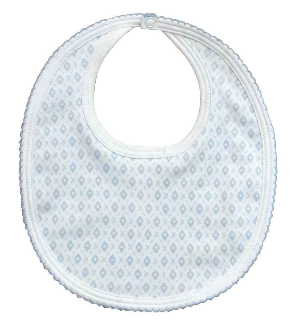 Blue Argyle with dot Baby Bib - Little Threads Inc. Children's Clothing