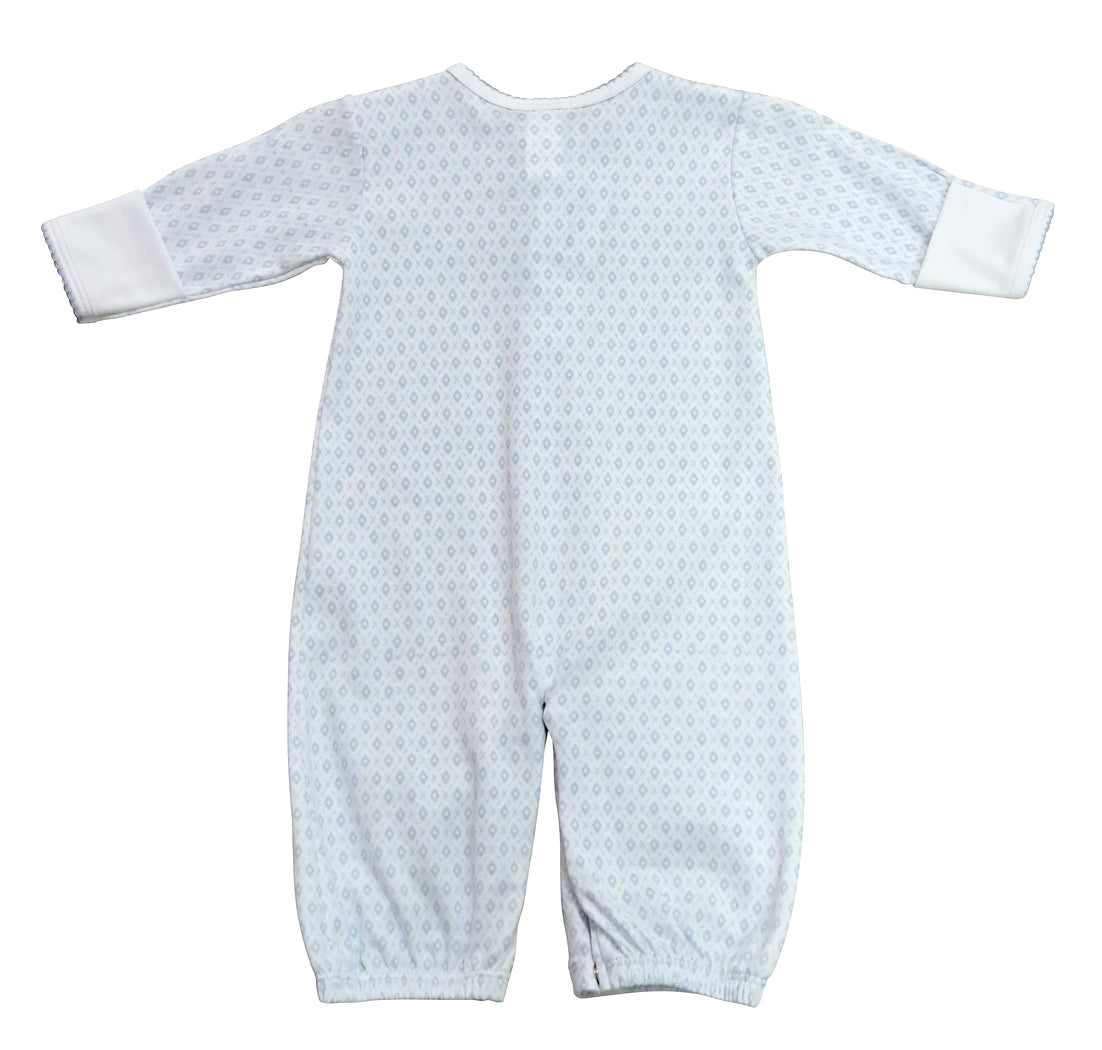 Blue Argyle with dot Baby Converter - Little Threads Inc. Children's Clothing