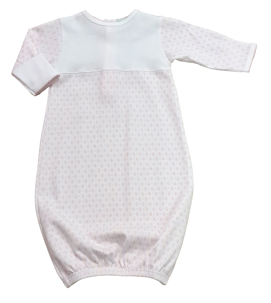 Pink Argyle with dot Baby Daygown - Little Threads Inc. Children's Clothing