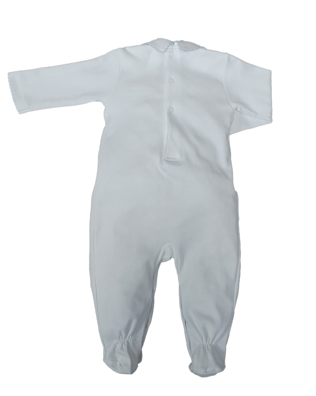 Baby Boy's "Celine and Tom" Hand Smocked Footie - Little Threads Inc. Children's Clothing