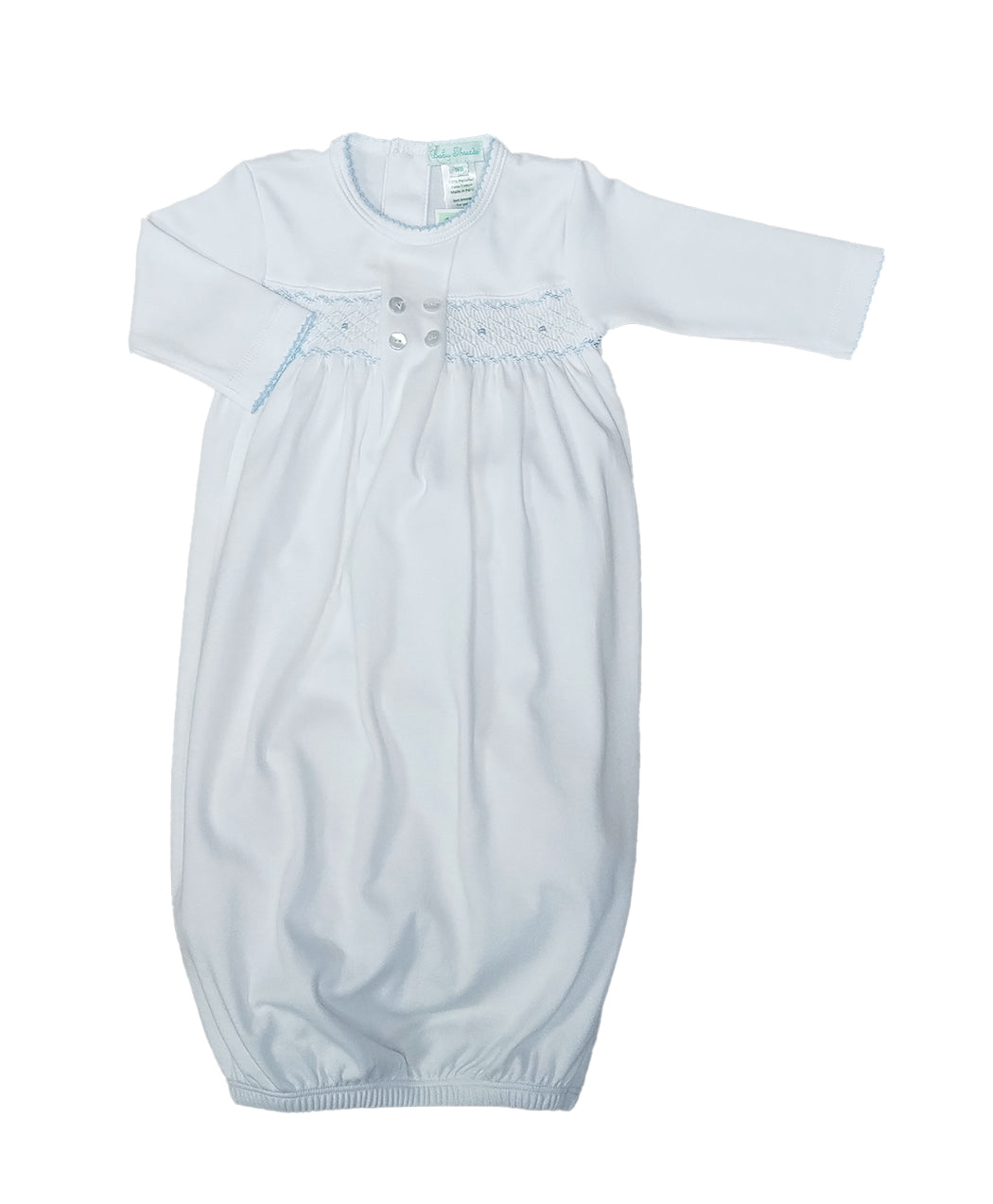 Baby Boy's "Celine and Tom" Hand Smocked Daygown - Little Threads Inc. Children's Clothing