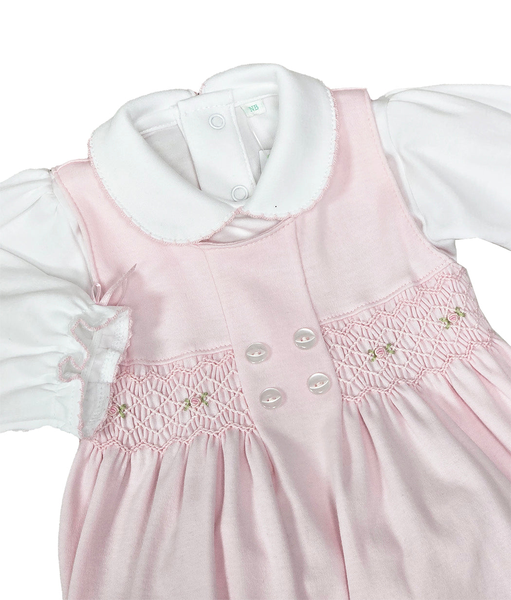 Baby Girl's "Celine and Tom" Smocked Overall Set - Little Threads Inc. Children's Clothing