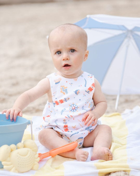 Baby Boy's Nautical Print Romper - Little Threads Inc. Children's Clothing