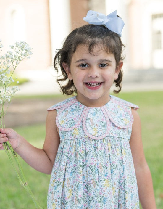 Adrian Petal Floral float sleeveless girls dress - Little Threads Inc. Children's Clothing