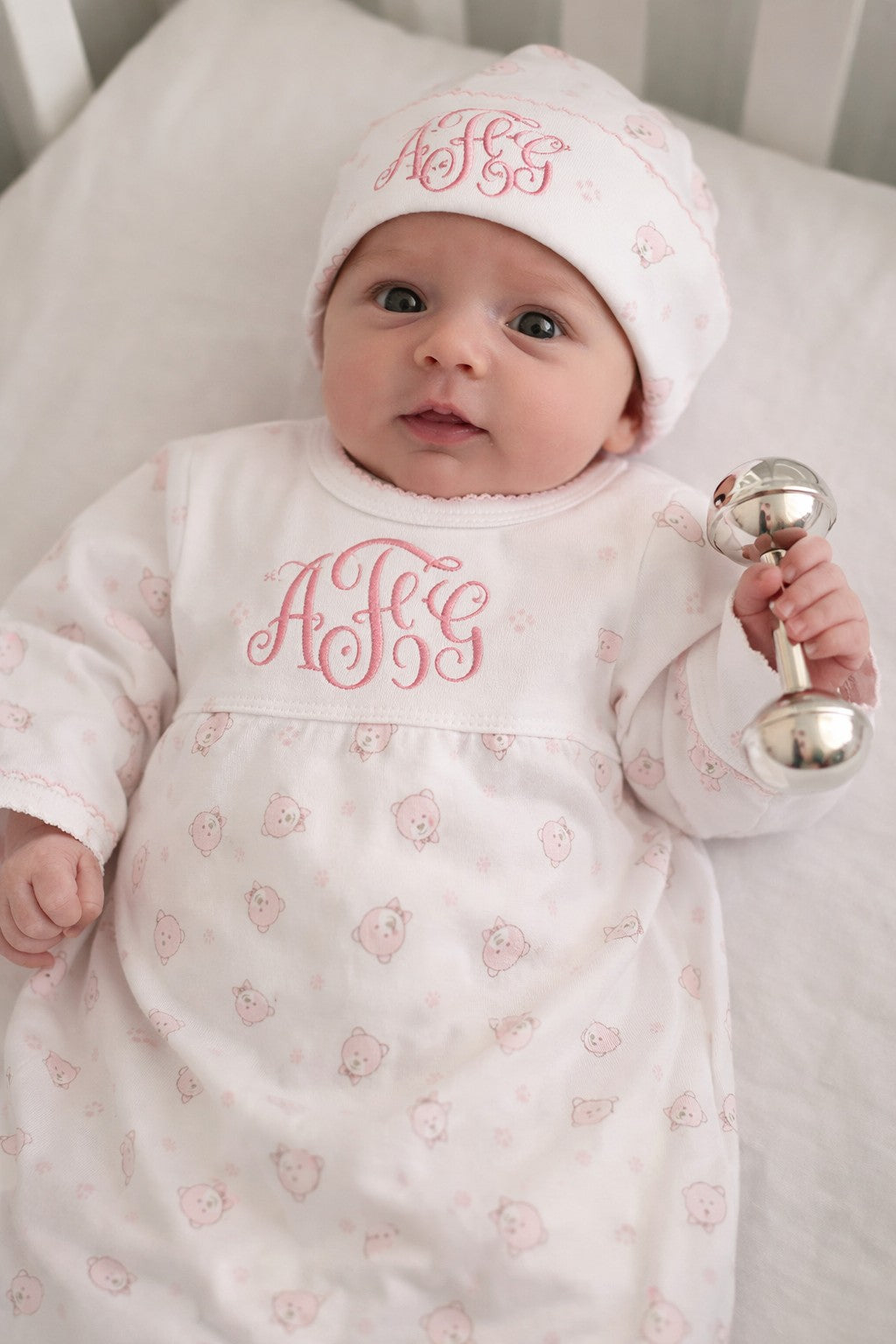 Pink Bears Baby Daygown - Little Threads Inc. Children's Clothing