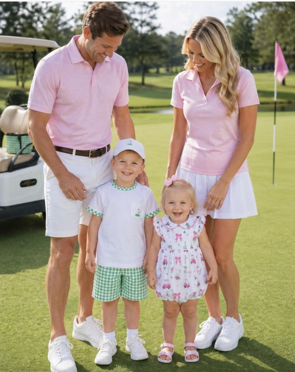 Preorder Golf Collection Girl's Romper - Little Threads Inc. Children's Clothing