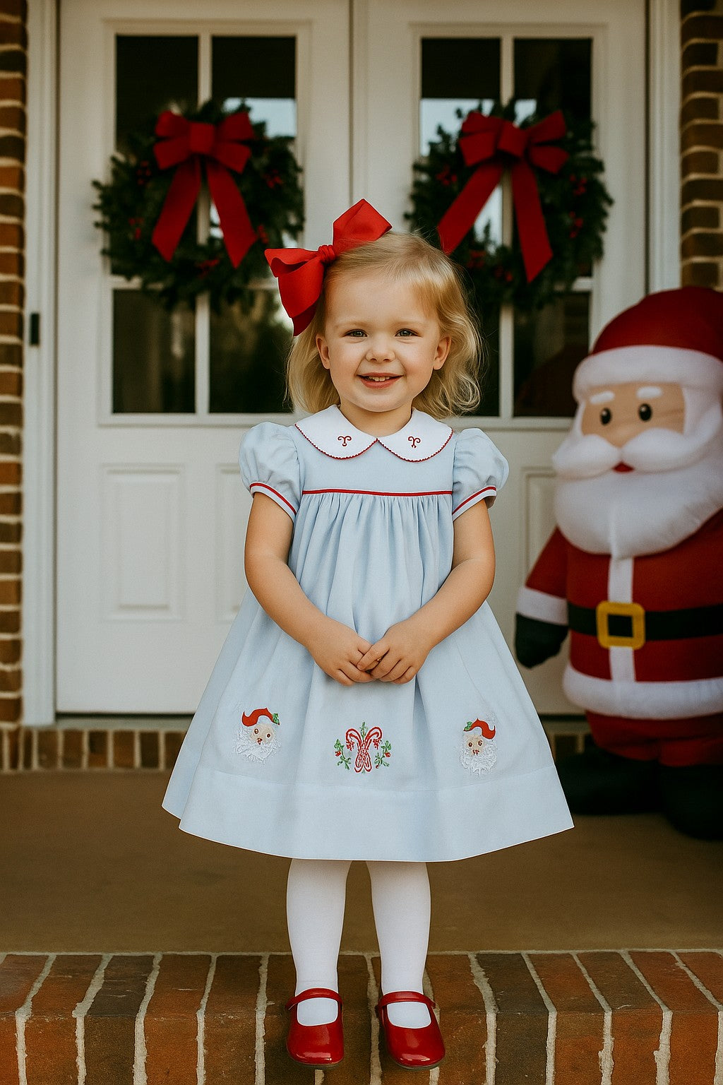 Blue float girls dress Santa Claus Collection