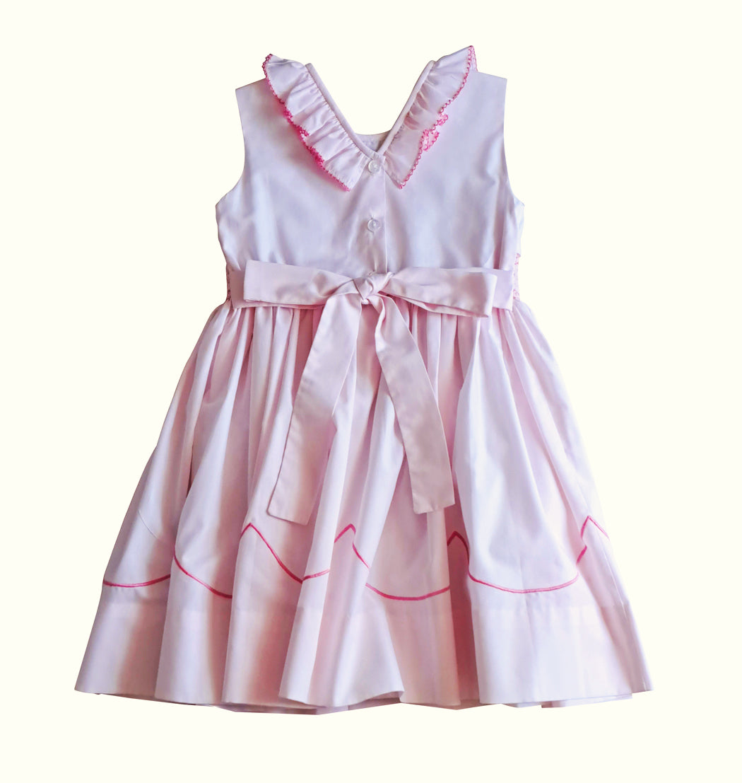Pink Hand Smocked Girls Dress - Little Threads Inc. Children's Clothing