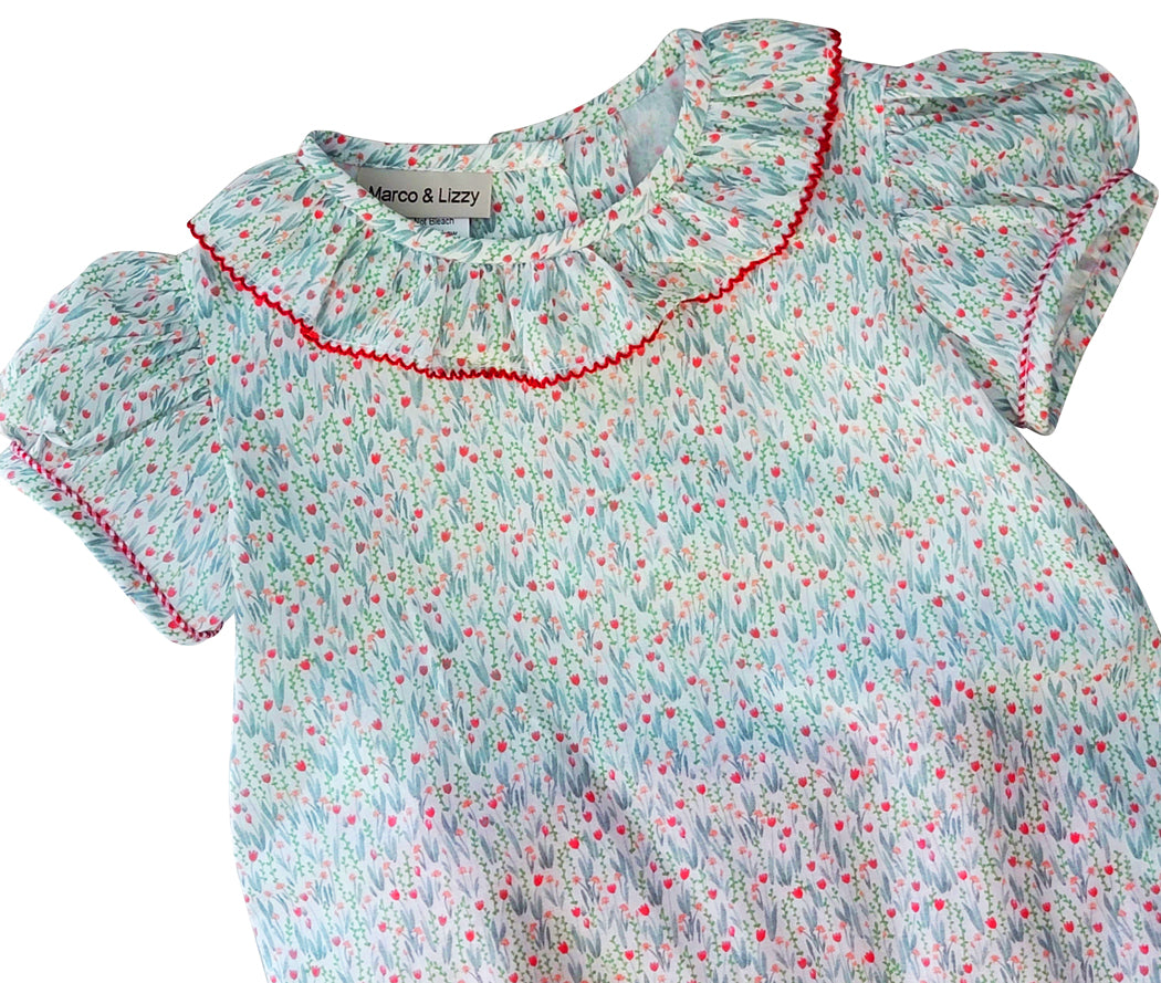 Tulips Collection Baby Girl Diaper set - Little Threads Inc. Children's Clothing