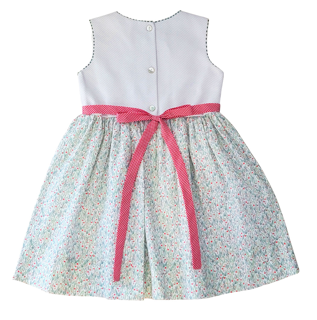 Tulips Applique girls dress - Little Threads Inc. Children's Clothing