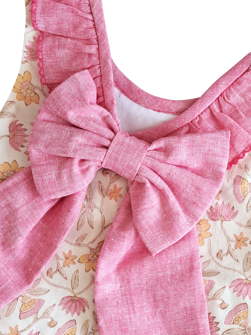 Tessa Collection Floral baby girl diaper Set - Little Threads Inc. Children's Clothing