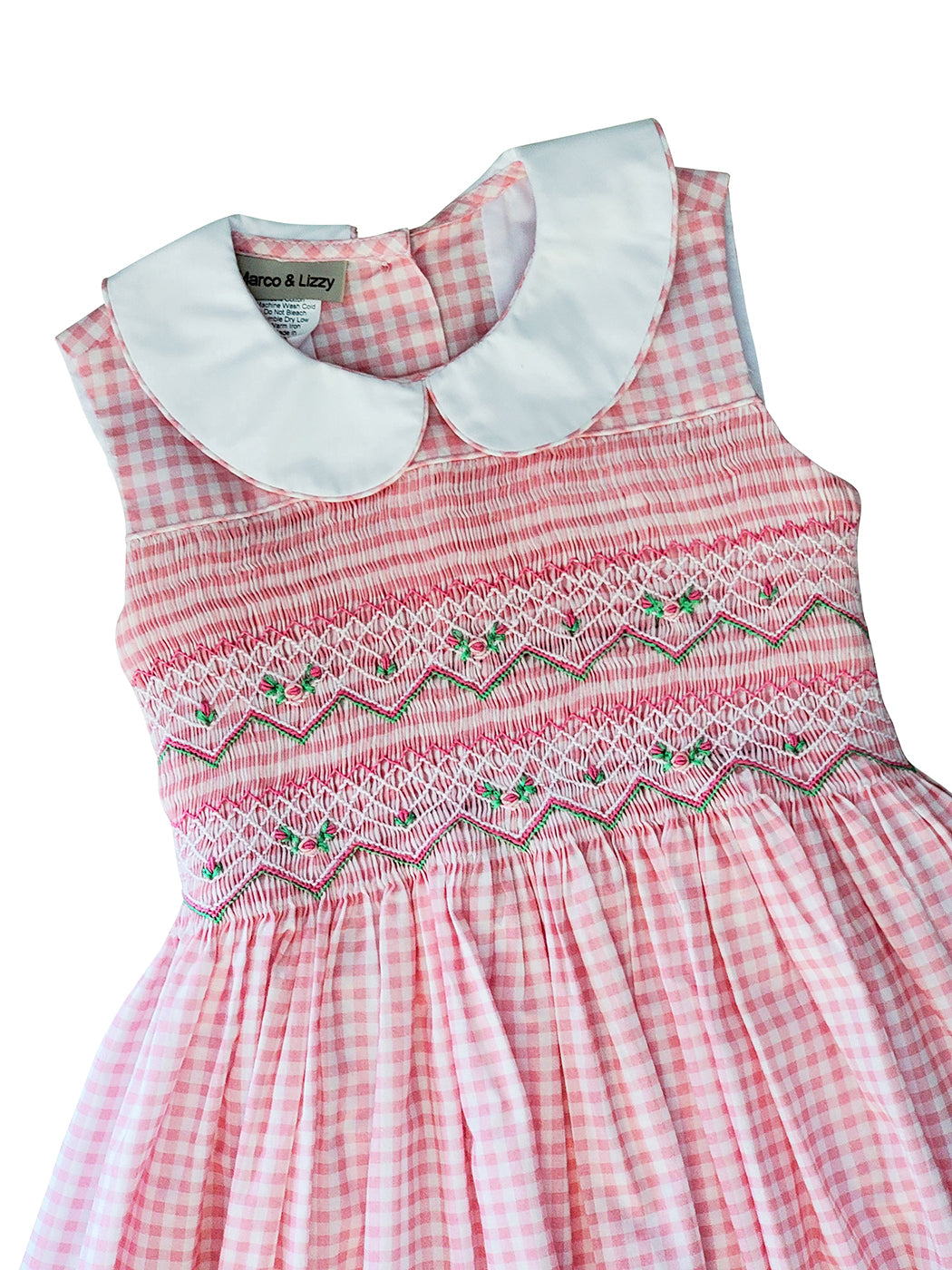Sophie Pink checks smocked dress - Little Threads Inc. Children's Clothing