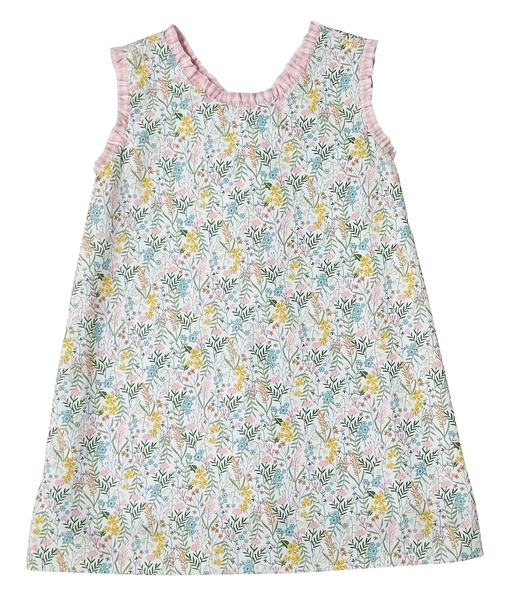 Adrian Floral A line girls dress - Little Threads Inc. Children's Clothing