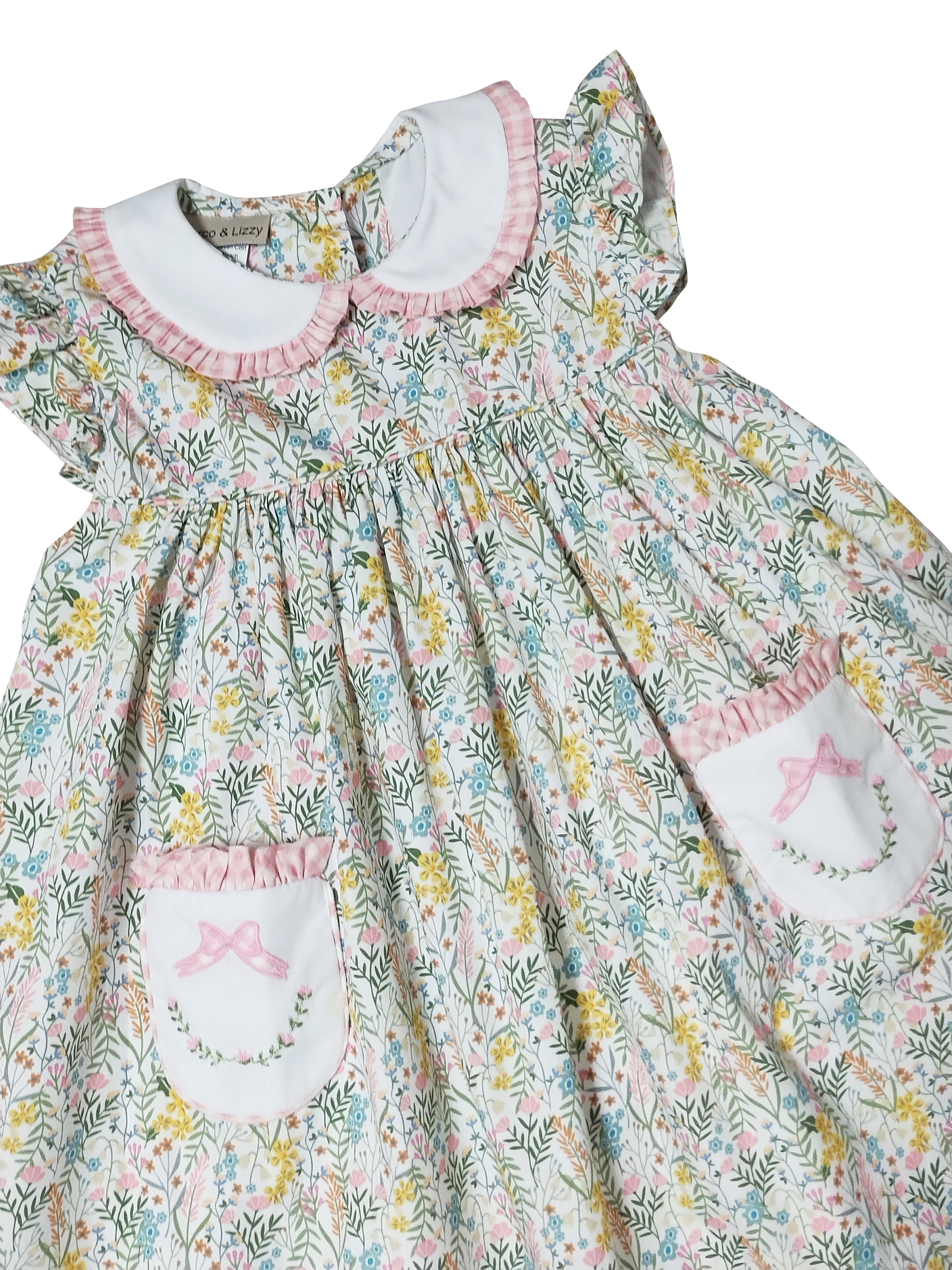 Adrian Floral Print Float Pocket Girls Dress - Little Threads Inc. Children's Clothing