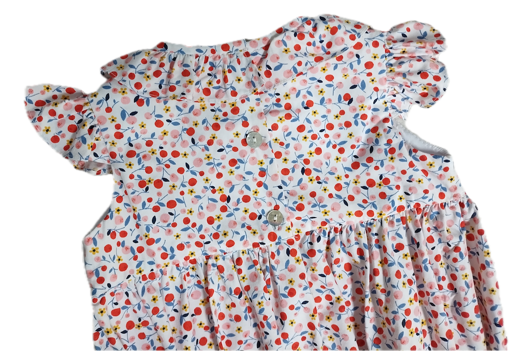 Baby Girl's "Cherries" Hand Smocked Bubble - Little Threads Inc. Children's Clothing
