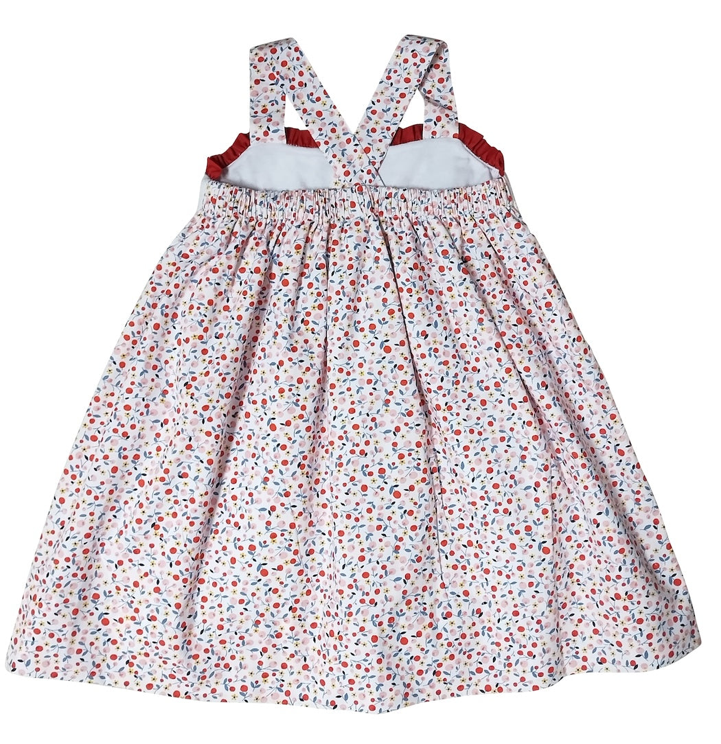 Girl's "Cherries" Applique Sundress - Little Threads Inc. Children's Clothing