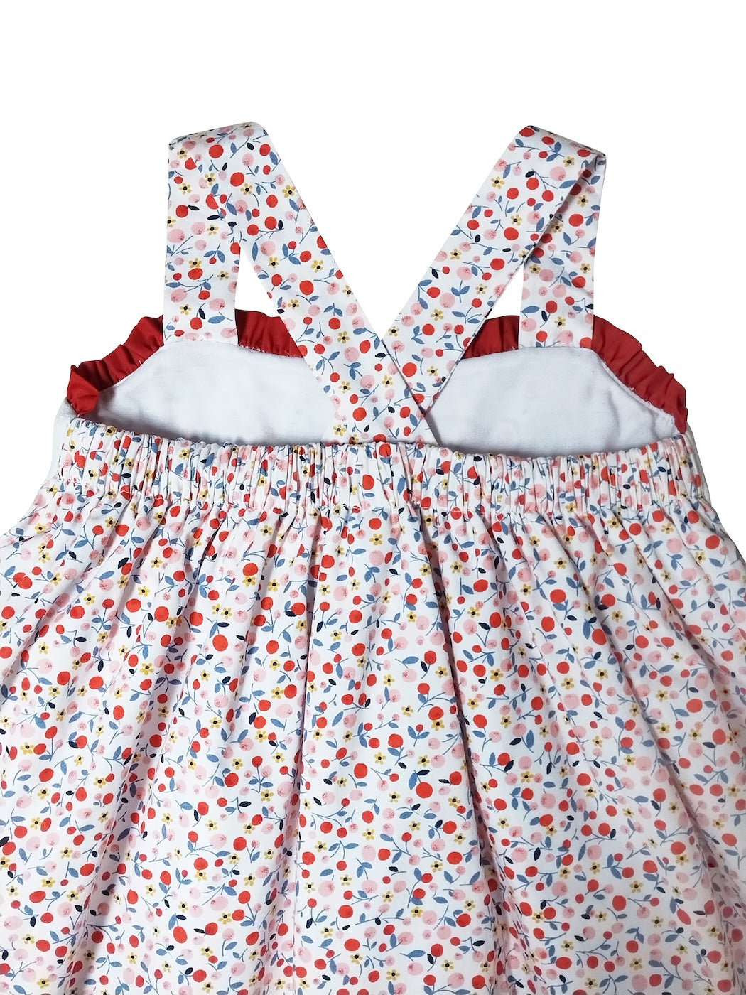 "Cherries Collection" Applique Girl's Sundress - Little Threads Inc. Children's Clothing
