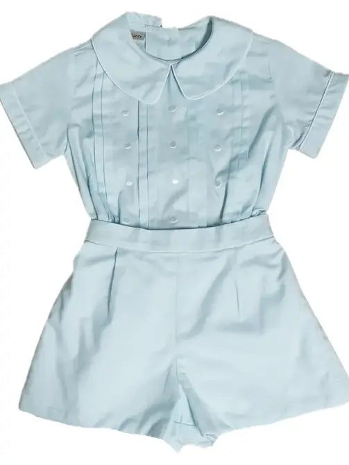 Easter Classic Mint Embroidered fabric Boy's 2 Pc Set - Little Threads Inc. Children's Clothing